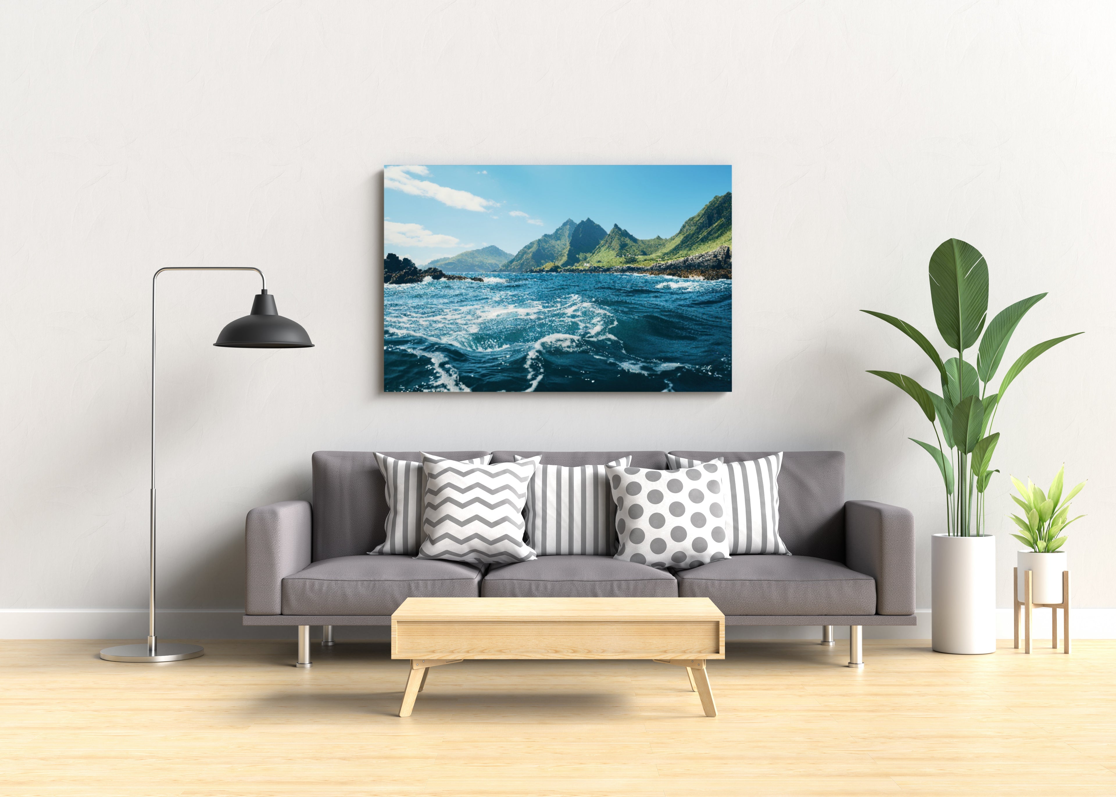 Mountains Loom Framed Art Print